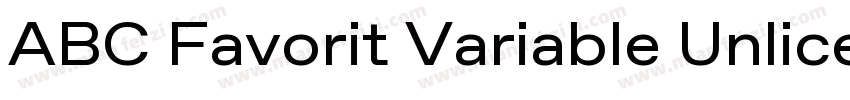 ABC Favorit Variable Unlicensed Trial字体转换